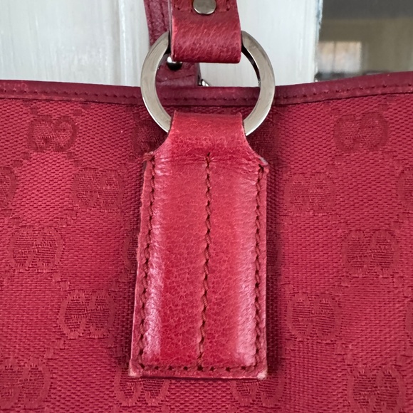 Gucci Vintage Red Monogram Canvas Tote Bag 8.5”EUC - Picture 4 of 16